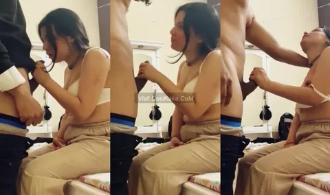 Nepali GF Sucking Boyfriend Solid Dick in Oyo